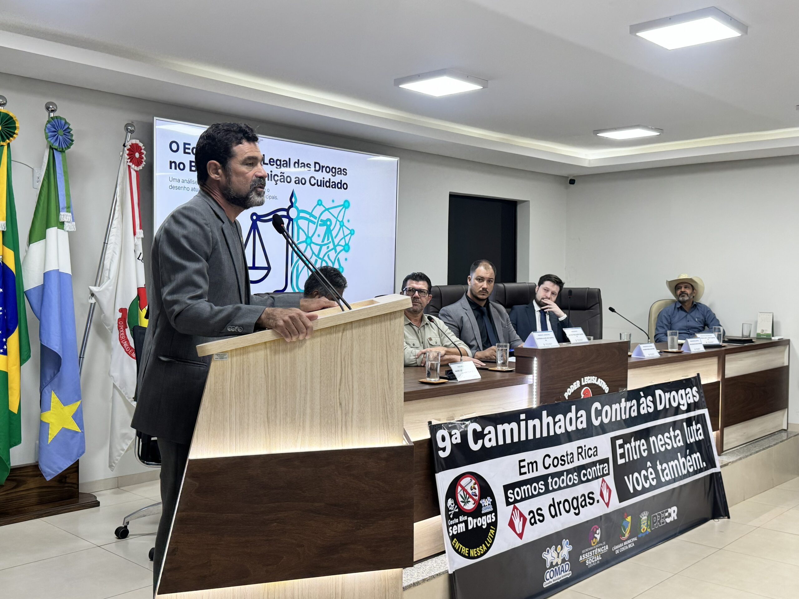 Câmara de Costa Rica Abre a 9ª Semana Municipal de Combate às Drogas